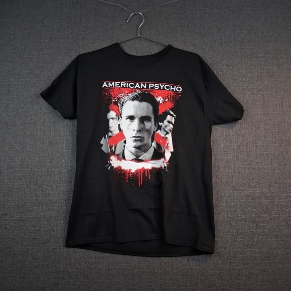 American Psycho Other - American Psycho Patrick Bateman Graphic T-Shirt Black Mens Small Movie Tee 2023